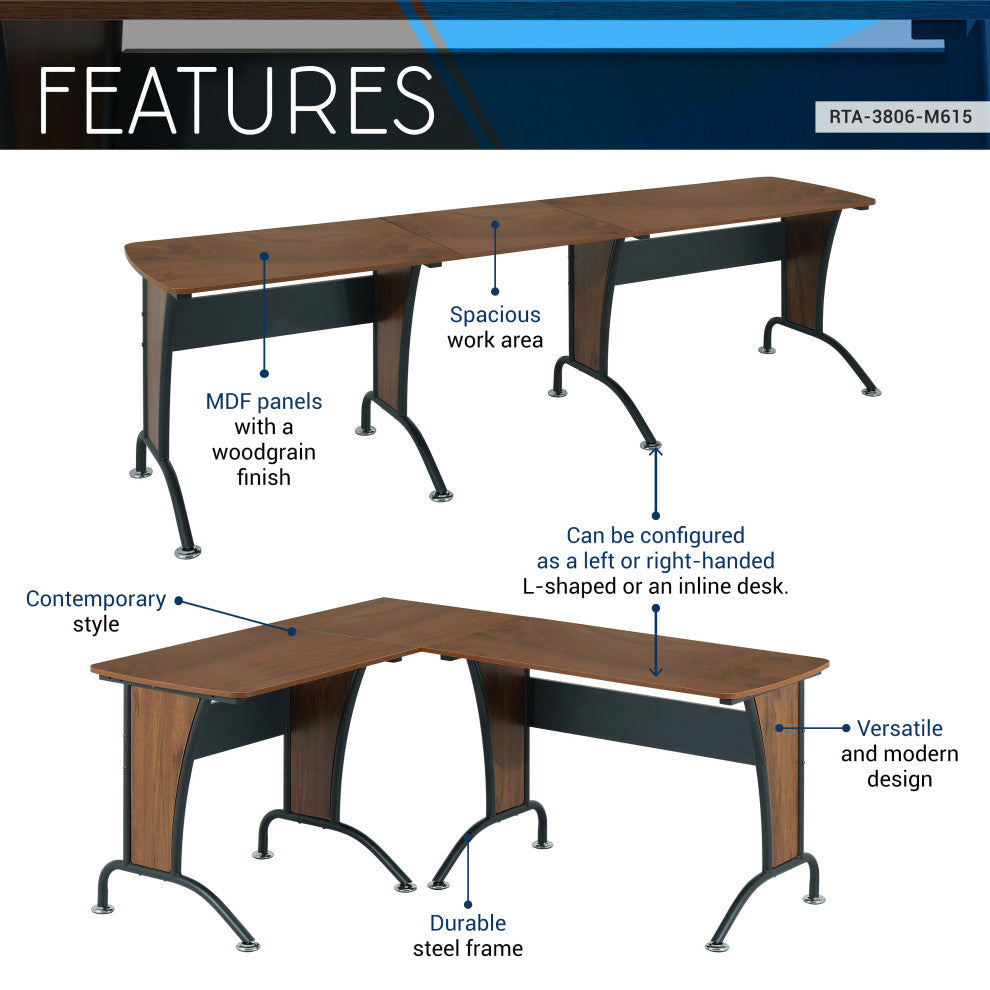 Techni Mobili Deluxe L-Shaped Desk
