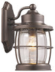 Lucan 1-Light Rubbed Bronze Outdoor Wall Sconce 12" High