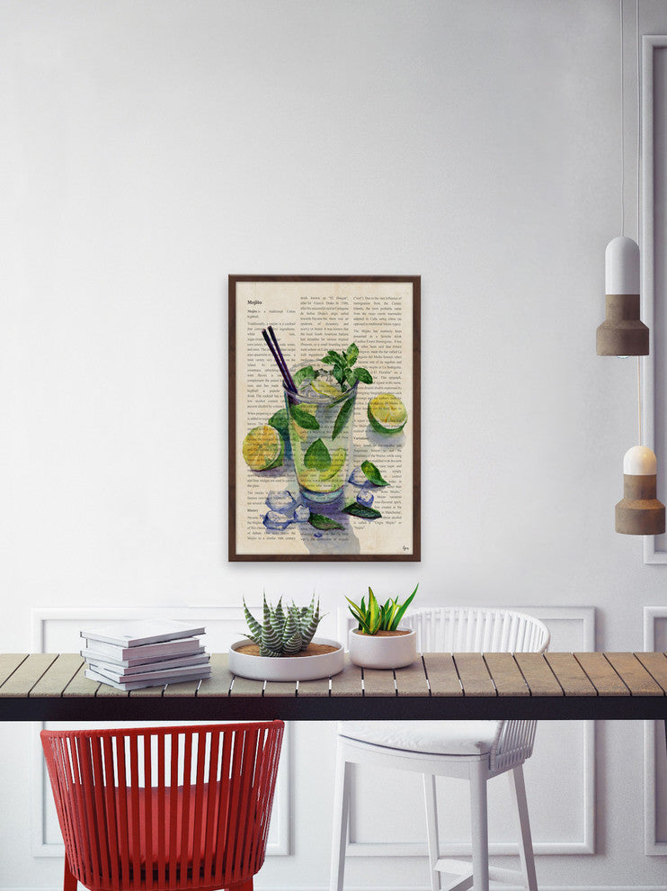 "Mojito History" Framed Painting Print, 12"x18"