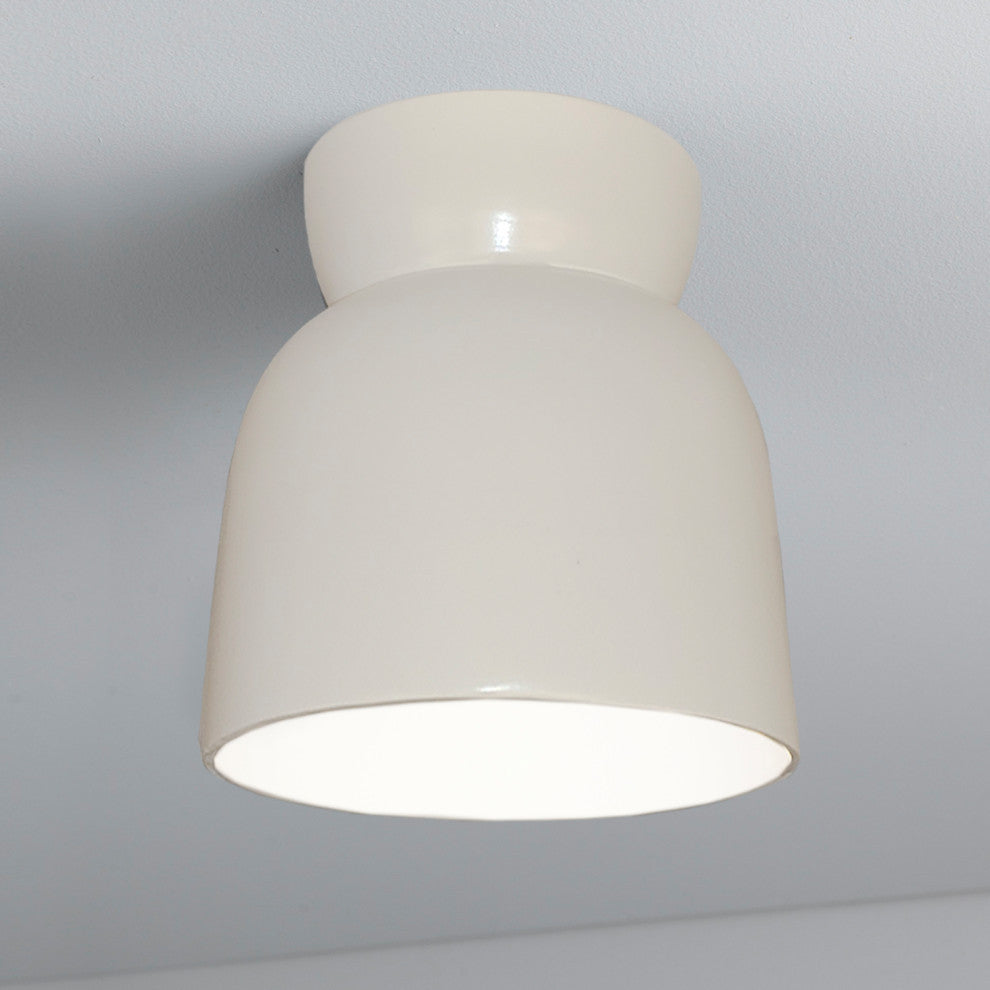 Hourglass Outdoor Flush-Mount, Gloss White, Led