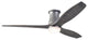Arbor Flush Fan, Graphite, 54" Graywash Blades With LED, Wall Control