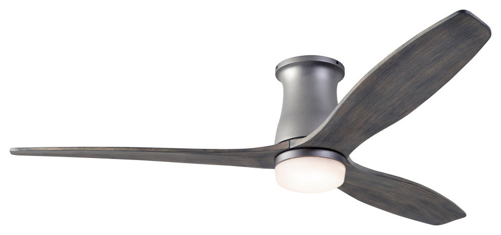 Arbor Flush Fan, Graphite, 54" Graywash Blades With LED, Wall Control