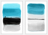 Black and Blue Diptych, 32"x24"