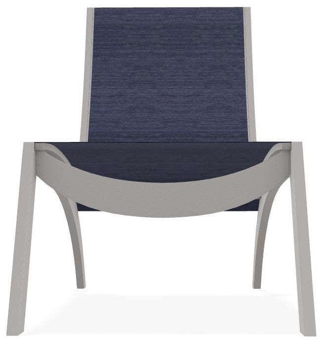 Dune Sling Stackable Outdoor Hydro-Lounge Chaise, Collect Indigo/Warm Gray