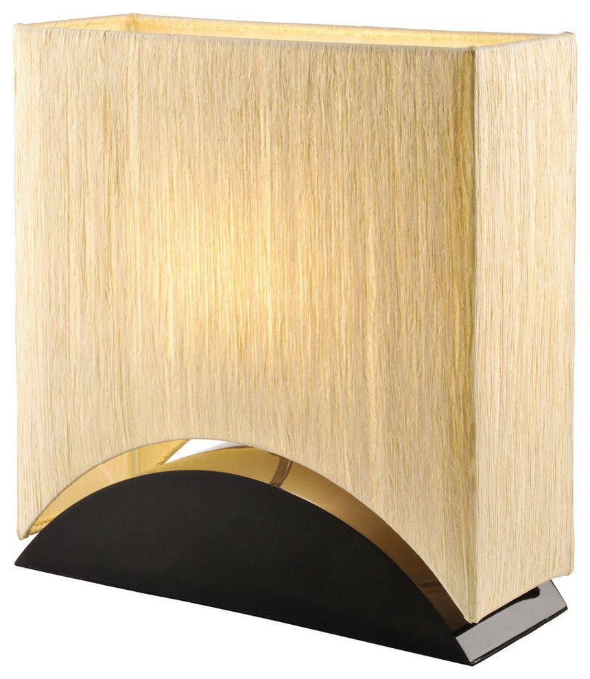 Sakura 17" Space-Efficient Premium Shade Table Lamp With Black Lacquer Wood Base