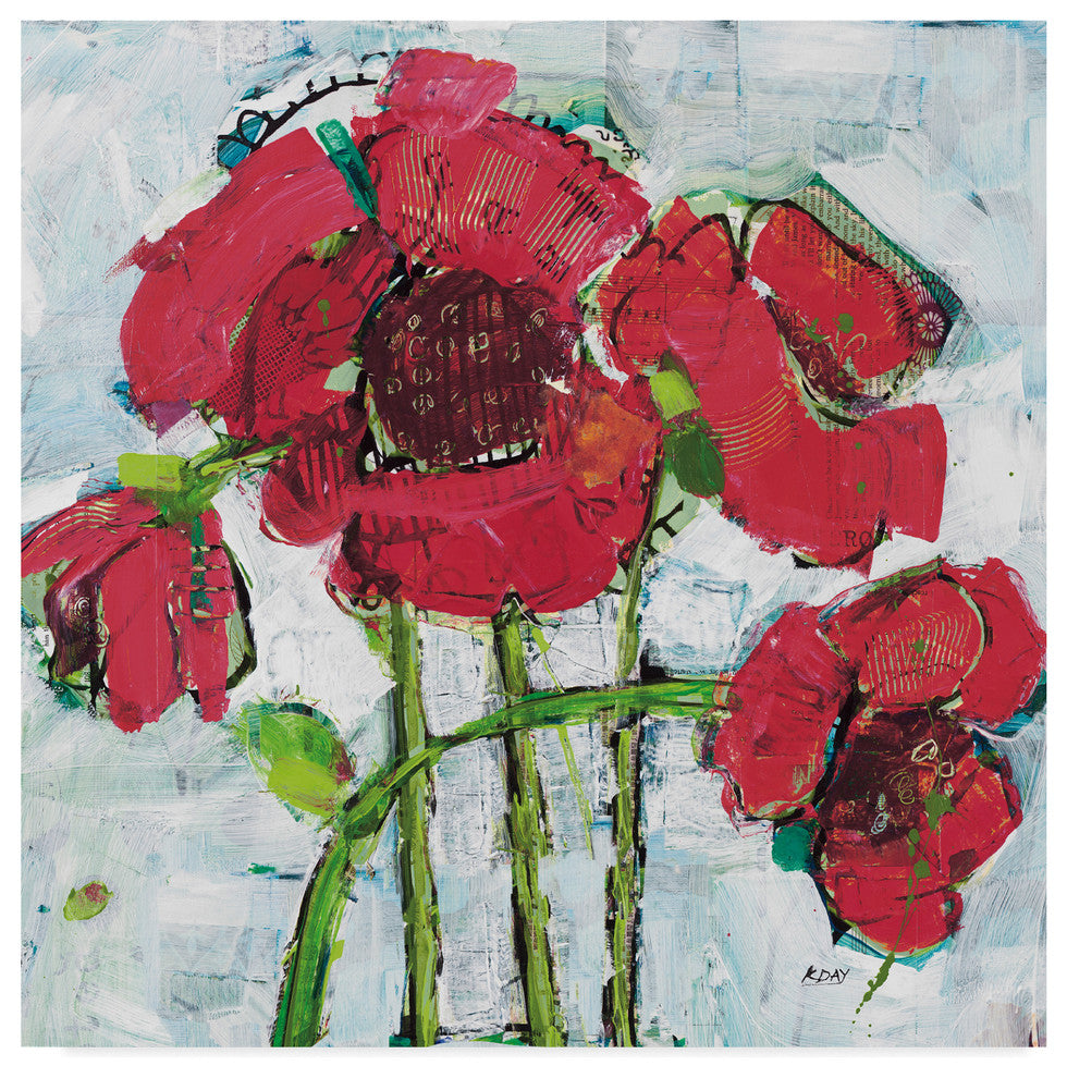 Kellie Day 'Pop Square With Magenta' Canvas Art, 18"x18"