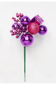 Ball Gift Berry Pick, Purple  Set Of 12