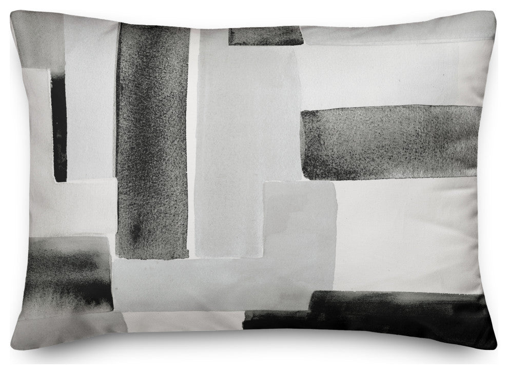 White Abstract Design 14x20 Indoor/Outdoor Pillow