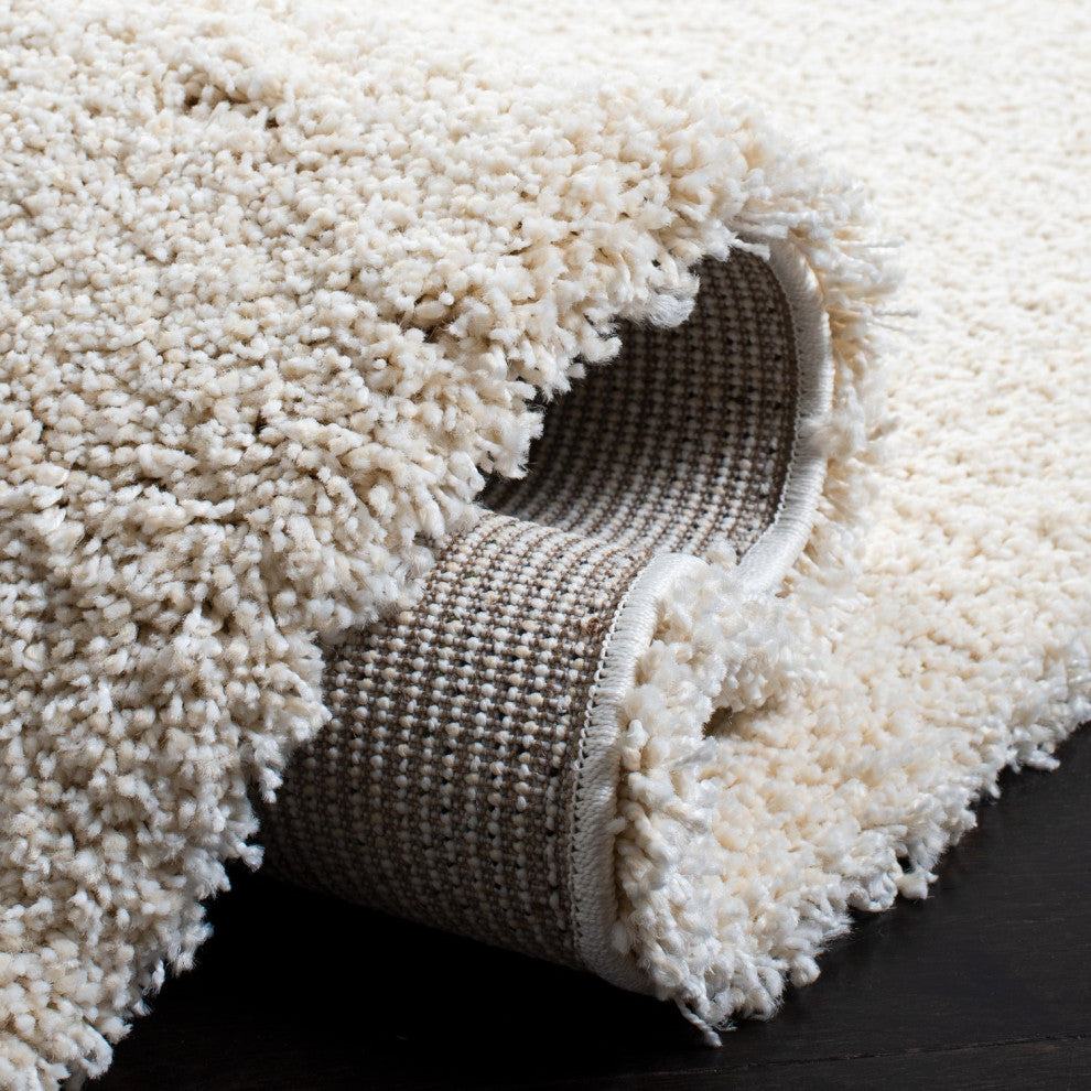 Safavieh Shag Sg180 Solid Color, Shag Rug, Ivory, 3'0"x3'0" Square