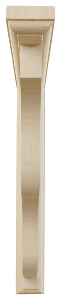 1 1/2"W x 9"D x 11"H Hamilton Traditional Bracket, Rubberwood