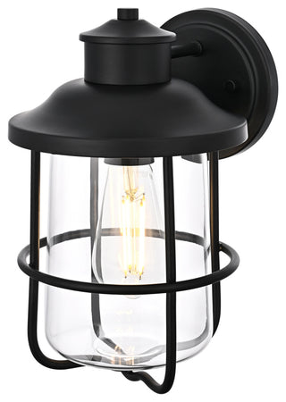 Home Living 7" Outdoor Wall Sconce, Black