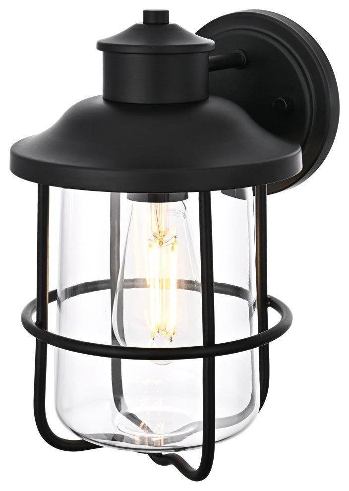 Home Living 7" Outdoor Wall Sconce, Black
