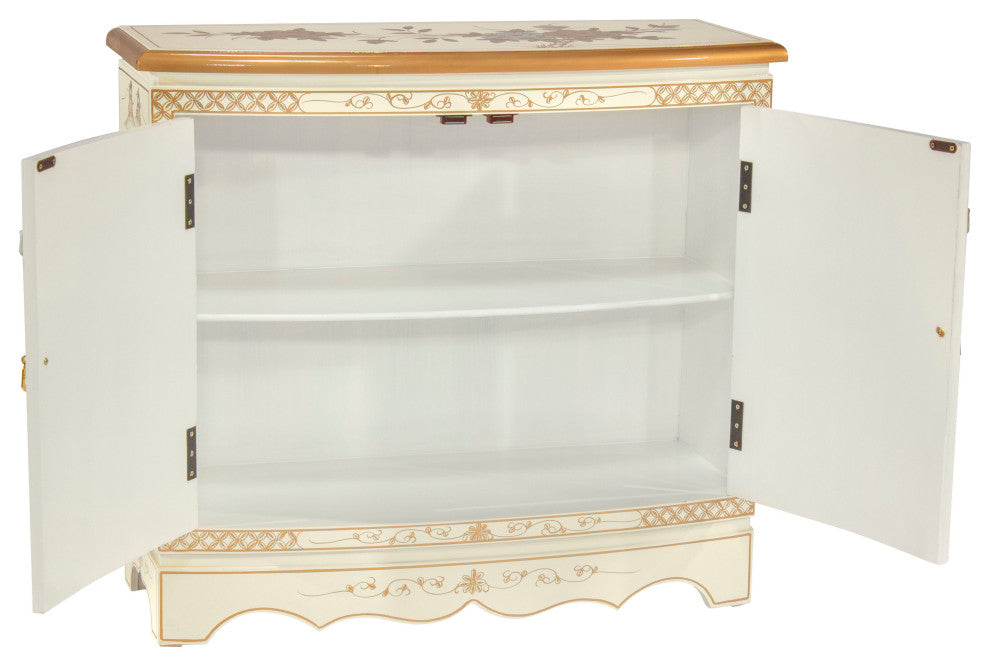 White Lacquer Hall Cabinet Royal Ladies