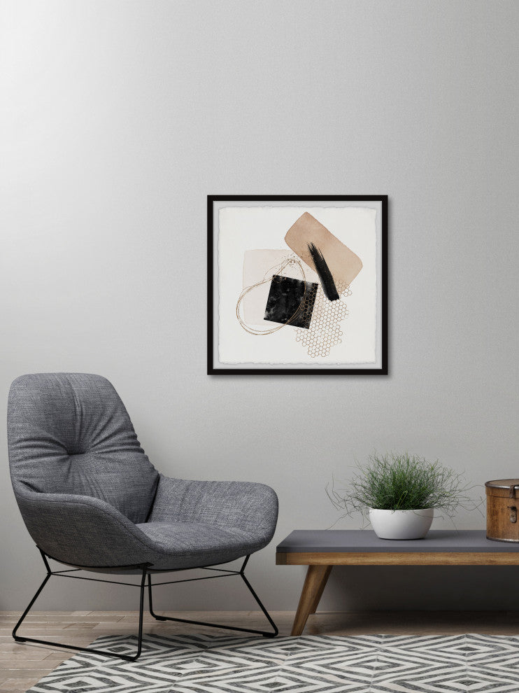"Bizarre Impact" Framed Painting Print, 12x12