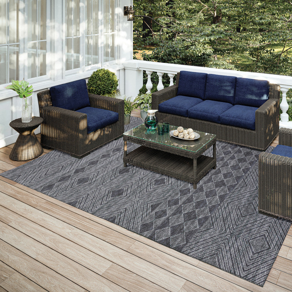 Indoor/Outdoor Sedona SN1 Midnight Machine Washable 9' x 12' Rug