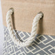Burlap Bin Diamond Gray Round Small 9"x12"x12"