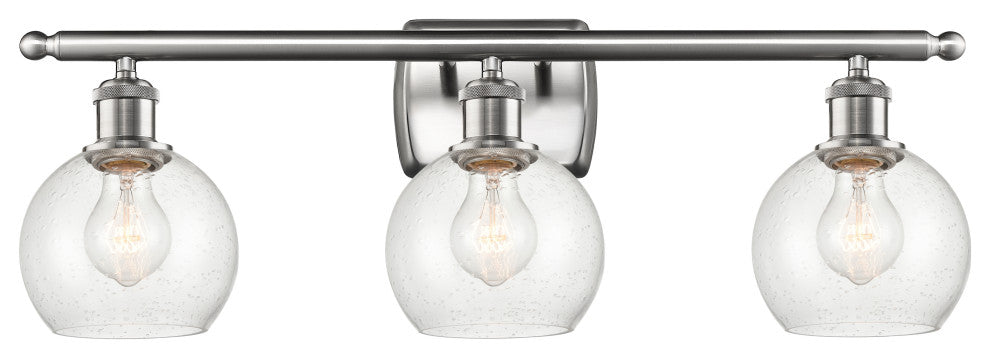 Innovations 516-3W-SN-G124-6 3 Light Bath Vanity Light, Brushed Satin Nickel
