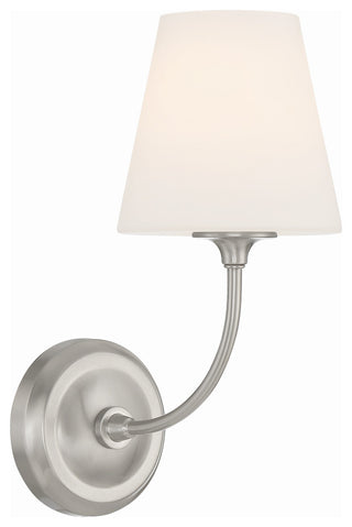 Libby Langdon for Crystorama Sylvan 1-Light Brushed Nickel Wall Mount