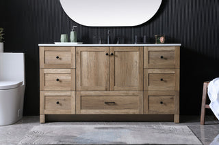 Home Living 60" SIngle Bathroom Vanity, Natural Oak