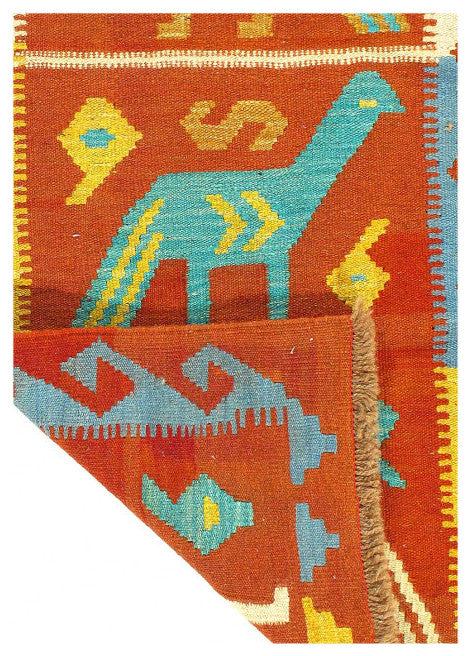 Pasargad Caucasian Tribal Style Flat Weave Kilim Runner 2'1" X6'6"