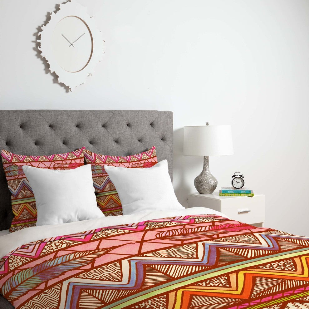 Deny Designs Lisa Argyropoulos Two Feathers Duvet Cover - Lightweight