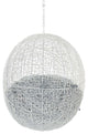 Swing Lounge Chair, Sunbrella, White Gray, Modern, Outdoor Patio Bistro