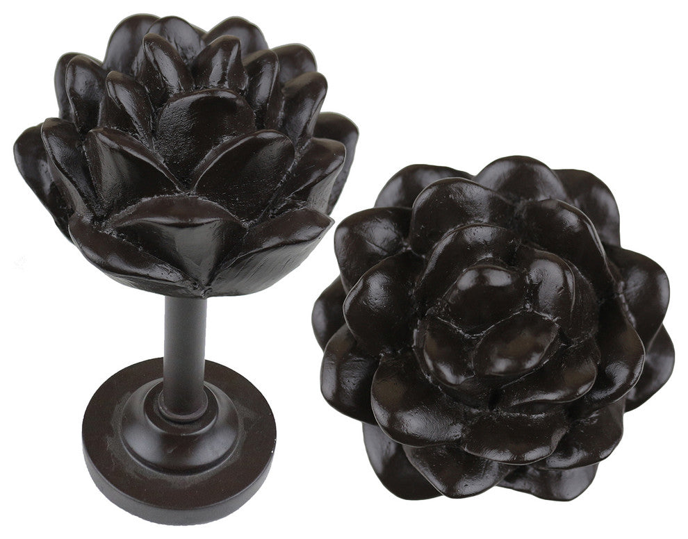 Pinecone Drapery Medallion Holdback, Espresso
