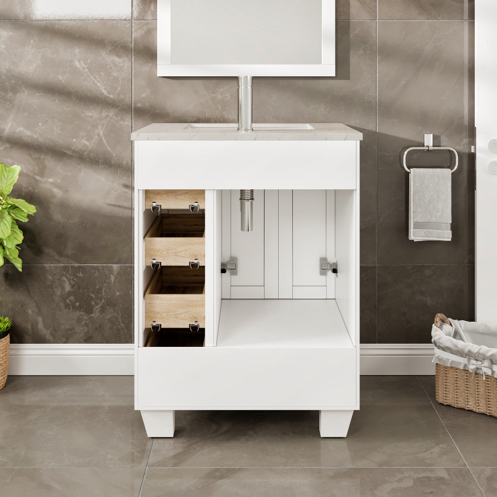 Eviva Happy 24" White, Quartz Top