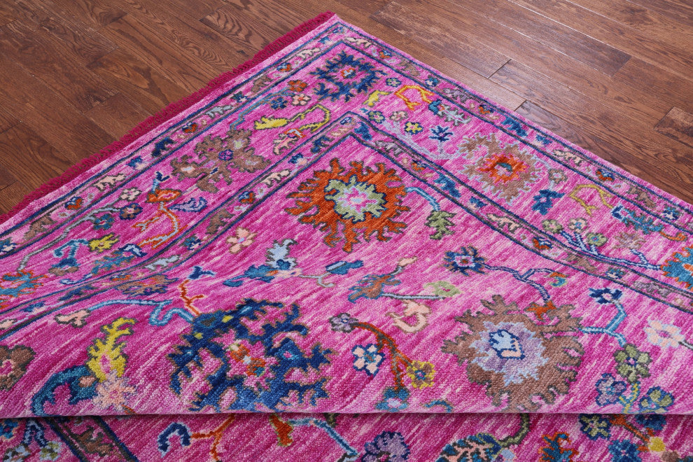 7' 2" X 14' 2" Turkish Oushak Hand-Knotted Wool Rug - Q13636