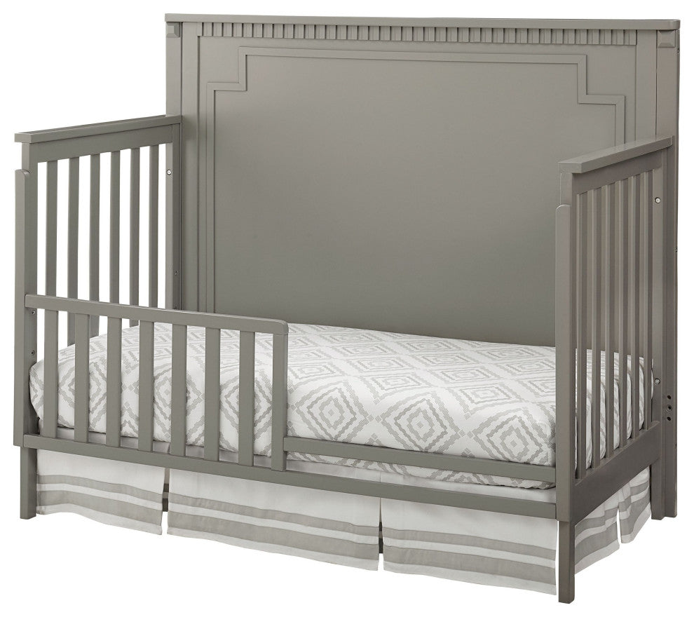 Emery 56"W Wood Convertible Crib Panel, Gray