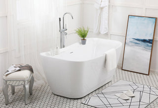 Holly 59" Soaking Bathtub, Glossy White