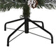 6' Flocked White River Mountain Pine Artificial Christmas Tree With Pinecones