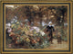 TheophileLouis Deyrolle Picking Flowers Framed Premium Canvas Print, 16"x24"