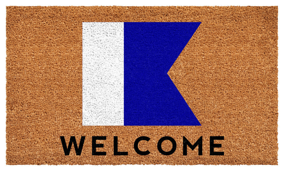 Calloway Mills Nautical Personalized Doormat Doormat, Letter A