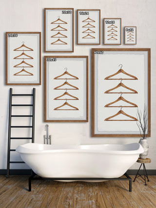 "Clothes Hanger" Framed Painting Print, 12x18