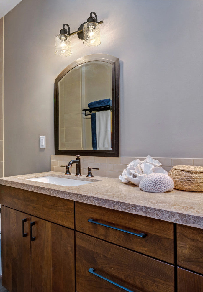 Zlite 340-2V-MB 2-Light Vanity, Clear Seeded