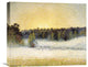 "Sunset and Fog at Eragny" Stretched Canvas Giclee by Camille Pissarro, 22"x18"