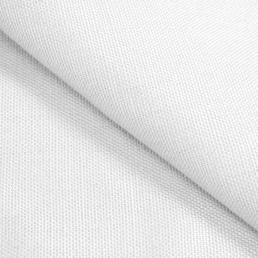 Red from Scalamandre King Hudson Headboard, Slubby Linen White
