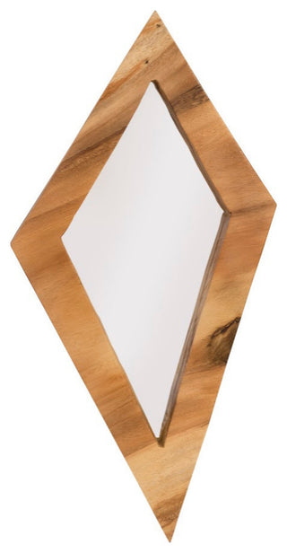 Diamond Chamcha Wood Mirror, Large, Natural