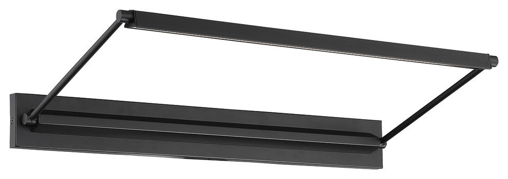 Hudson 17" LED Picture Light 3000K, Aged Brass, Black, 23"