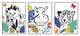 Jungle Animal Kingdom Colorful Kids Pet Illustration, 3pc, each 11 x 14