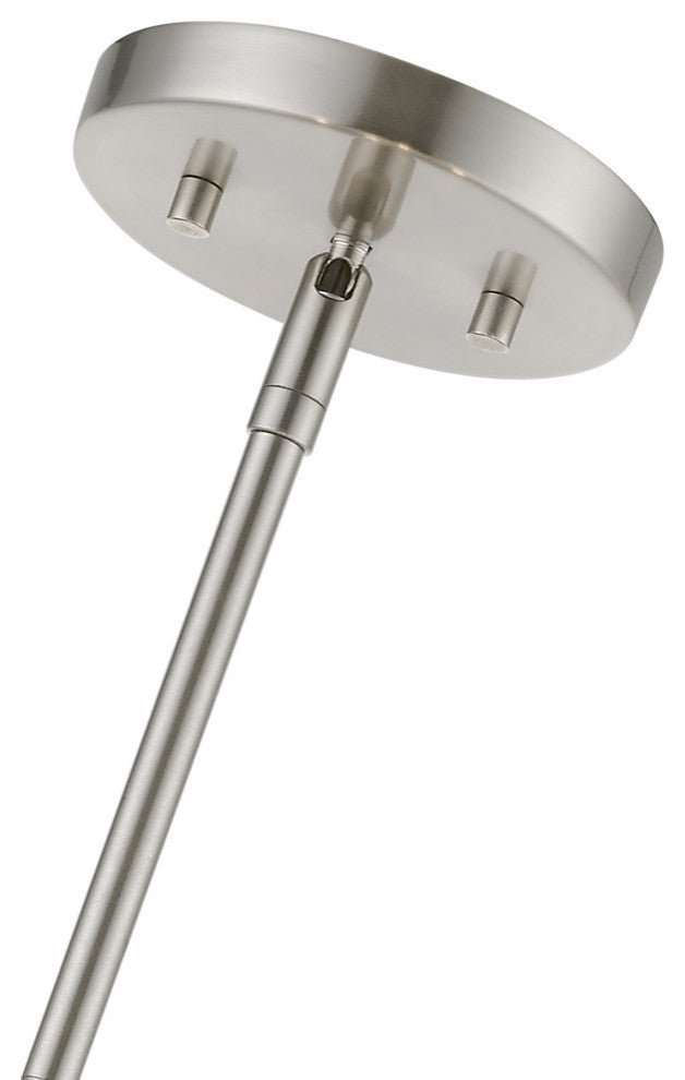 Elmhurst 4 Light Brushed Nickel With Shiny White Accents Medium Drum Pendant
