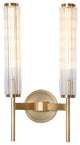 Koniz | Glass Copper Wall Sconce, Cross Reeded Glass