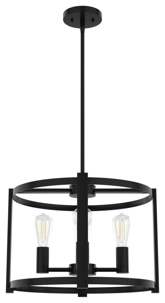 Hunter Astwood Matte Black 4-Light Chandelier