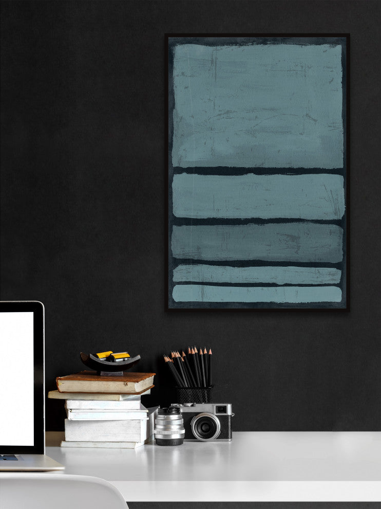 "Final Stack" Floater Framed Painting Print on Canvas, 30x45