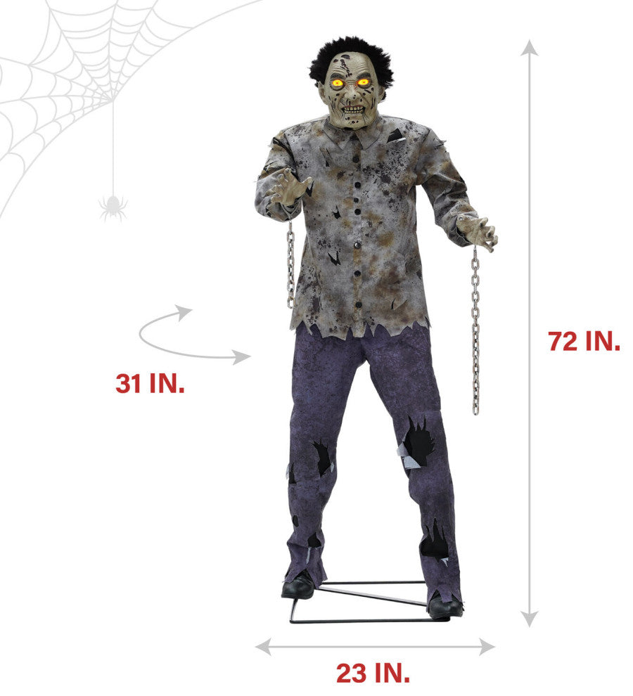 6-Ft. Tall Motion-Activated Guard Zombie