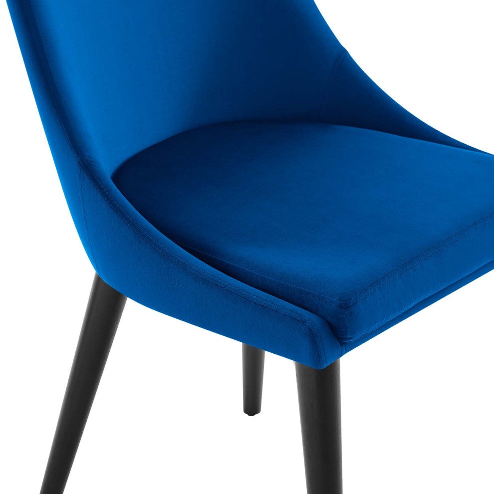 Viscount Accent Performance Velvet Dining Chairs, Set of 2, Navy