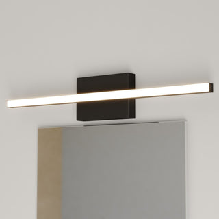 Ashburn 24" Integrated LED Matte Black Bath Bar Vanity Light White Shade