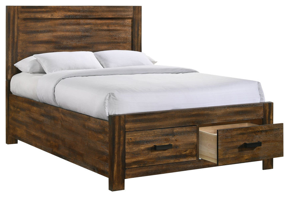 Picket House Furnishings Wren Full Platform Storage Bed, Chestnut