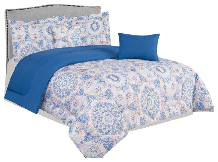 Bibb Home 5pc Comforter Set, Alexandra, Queen